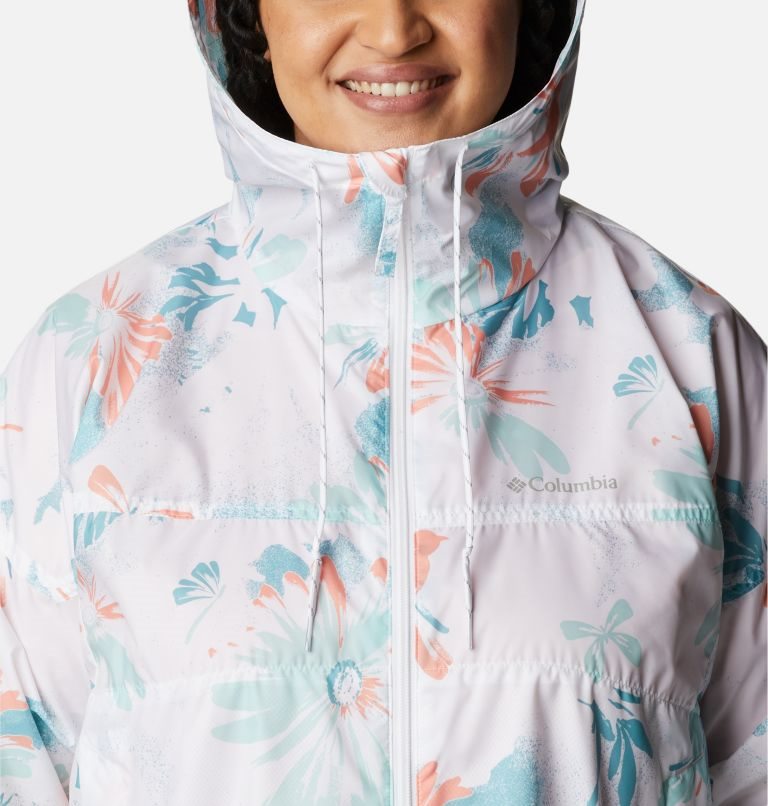 Columbia Flash Challenger Novelty Windbreaker Jakke Dame Blomster | Plus Size 71504U